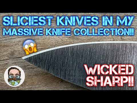 The SLICIEST knives in my MASSIVE knife collection!! Ridiculously sharp blades!! ????????????????