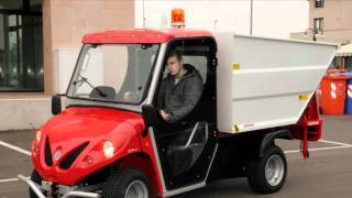 Rubbish collection vehicles in action