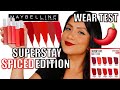 *NEW* MAYBELLINE SUPERSTAY MATTE LIPSTICKS *SPICED EDITION* + SWATCHES & WEAR TEST | MagdalineJanet
