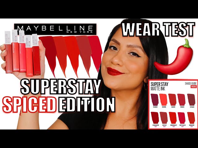 EDITION* MATTE - | YouTube & SUPERSTAY + LIPSTICKS MagdalineJanet SWATCHES TEST *SPICED NEW* WEAR MAYBELLINE