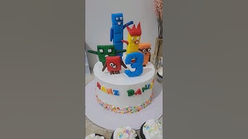 Number blocks cake #numberblocks #cake #cakedesign #cakedecorating #icing #birthdaycake