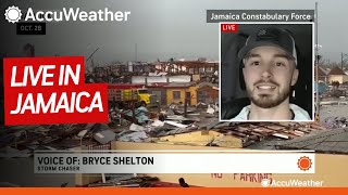 Storm Chaser Live from Jamaica After Cat 5 Hurricane Melissa