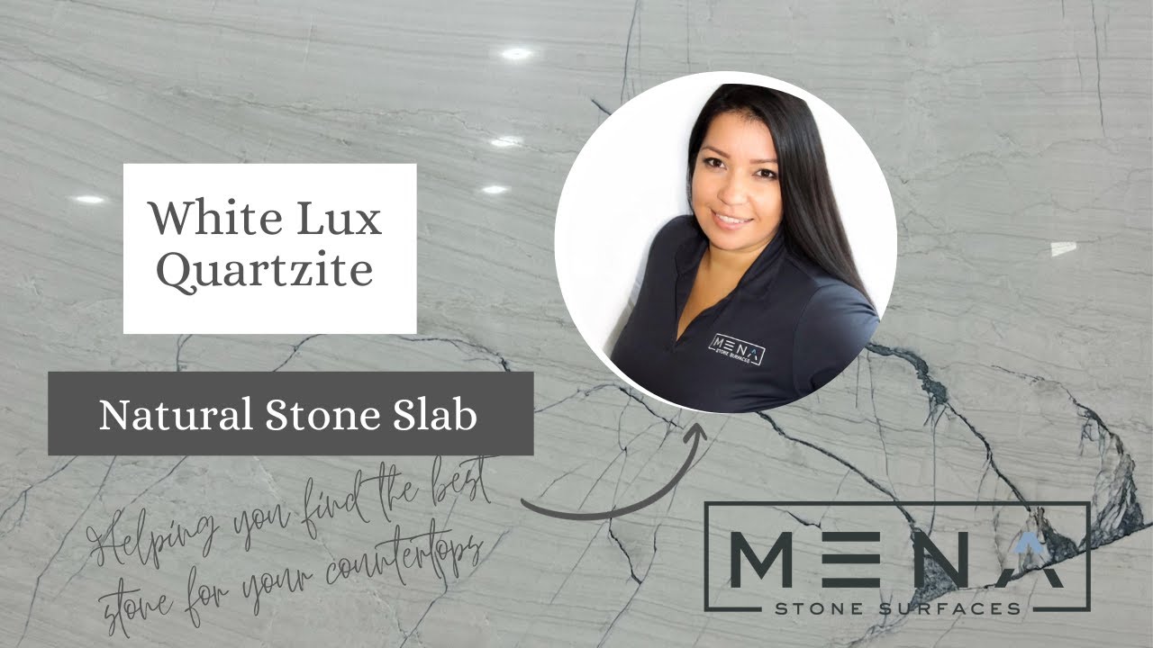 White lux quartzite countertops.
