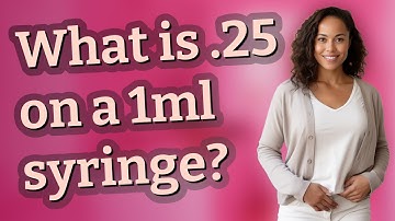 What is .25 on a 1ml syringe?