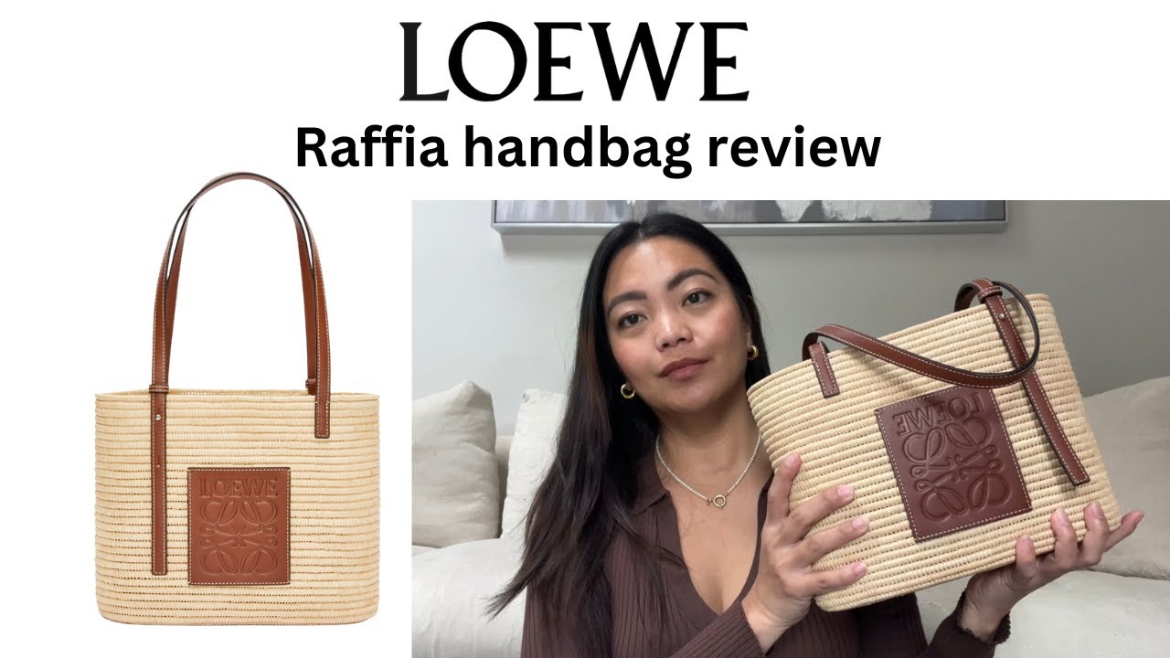 Handbag Review: Loewe Square Raffia Tote - The Brunette Nomad