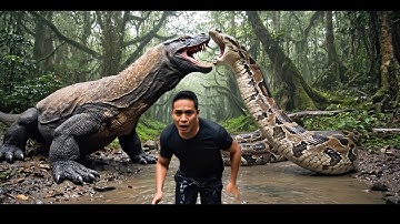 Komodo Dragon vs GIANT PYTHON! Epic Snake vs Lizard Fight to the Death