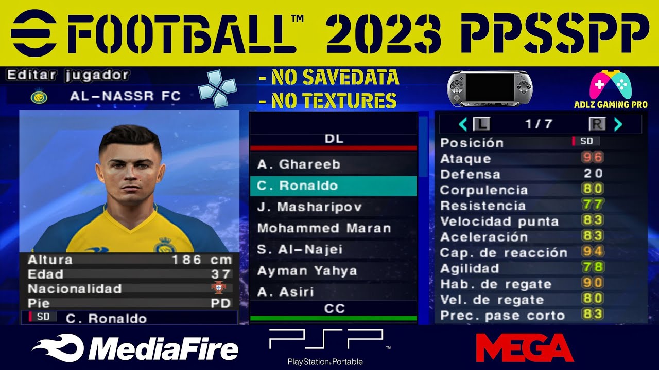 eFootball PES 2023 PPSSPP Android English Version Final Update