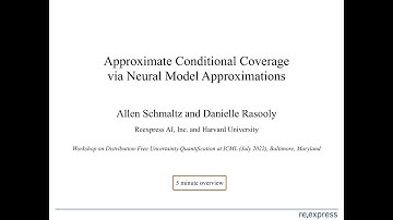 Approximate Conditional Coverage via Neural Model Approximations (Presenter-only video)