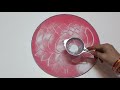 5 minutes rangoli designs #🌿🌺with stencil #festival muggulu#rangoli designs