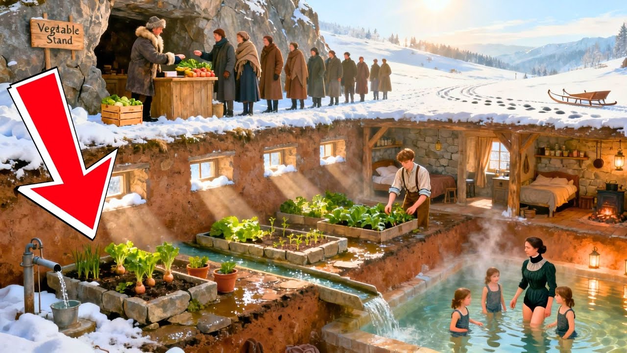 Family of 5 Built Underground Thermal Bath, Greenhouse and Living Quarters—The Town Laughed Until...