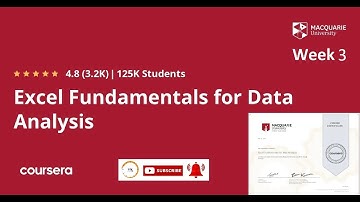 Excel Fundamentals for Data Analysis | Week 3 | All Solutions | Coursera | Free Certificate in Excel