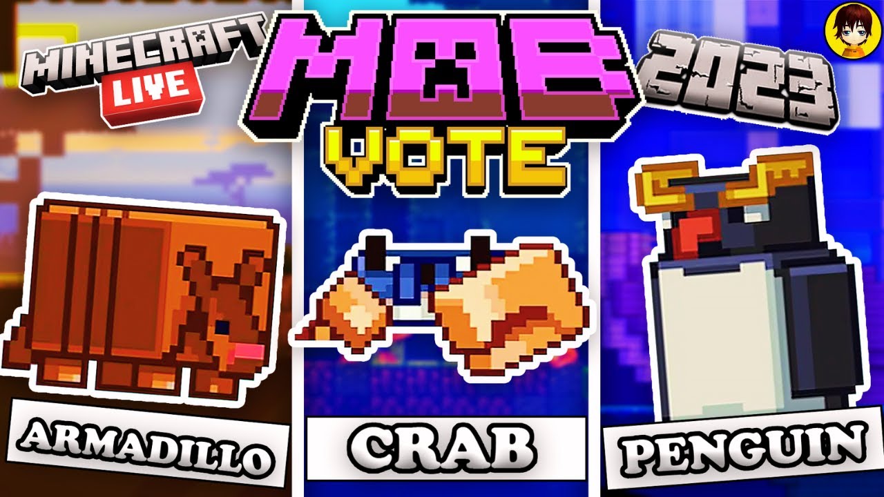 Minecraft 2023 Mob Vote Features Crab Armadillo and Penguin - Minecraft  Blog - Micdoodle8