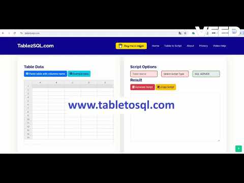 Generate SQL Script from Excel table or delimited data