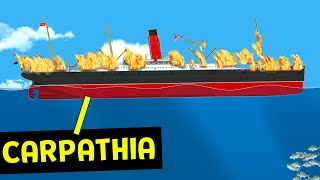 🚢 Carpathia VS Fire ◉ Floating Sandbox