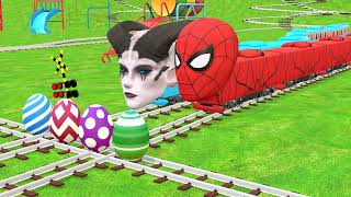 Spider Train - Fumikiri 3D Railroad Crossing Animation