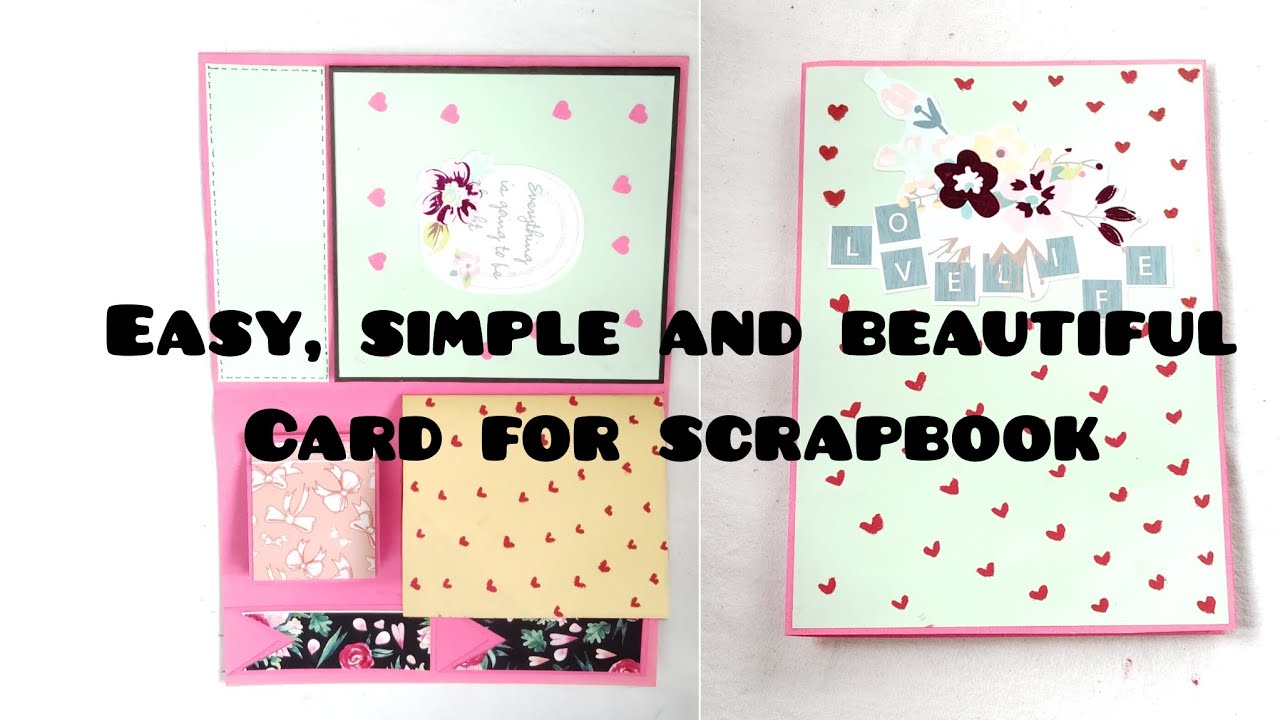 easy simple card for scrapbook/card for birthday/anniversary/handmade/friends/