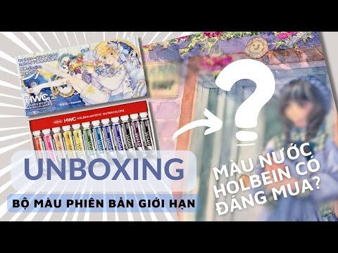 Màu Nước Holbein - [ UNBOXING]  Đập hộp dùng thử Bộ màu nước Holbein