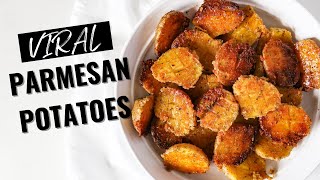 The BEST Potatoes you’ll ever make! VIRAL Parmesan Crusted Potatoes!