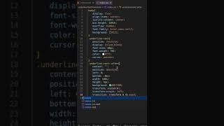 ✨ Underline Text Animation Using HTML & CSS | Smooth Hover Effect #html #css #coding