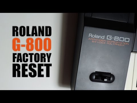 Roland G-800 factory reset : Tuto FR