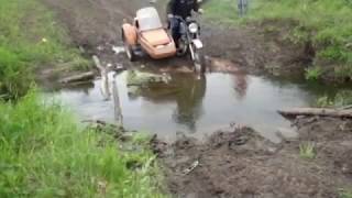 Motorcycle 3 wheels off road test drive