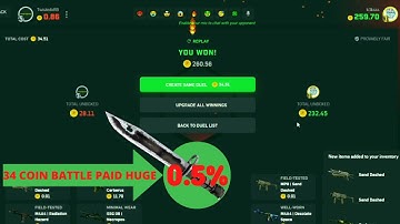 CSGOROLL CASE BATTLE 0.5% CHANCE,500$ KNIFE WITHDRAW!!