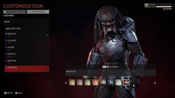 PREDATOR HUNTING GROUNDS ALL PREDATOR SKIN PATTERNS AND COLOURS