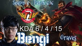 SKT T1 Bengi GRAVES vs REK'SAI Jungle - Patch 6.16 KR Ranked | League of Legends