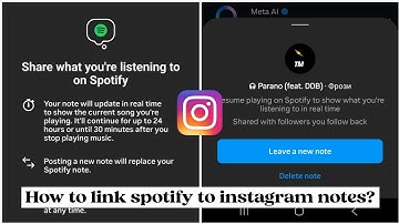 How to link spotify to instagram notes?