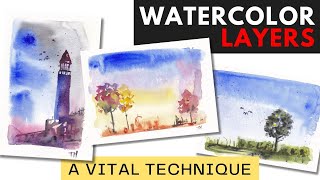 Watercolour Painting Tutorial for Beginners - Quick Postcard Art