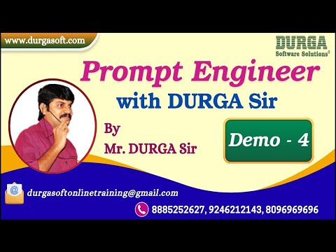 Prompt Engineer with DURGA Sir tutorials || Demo - 4 || by Mr. DURGA Sir On 06-02-2026 @7PM (IST)