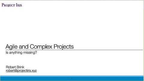 Agile and Complex Projects