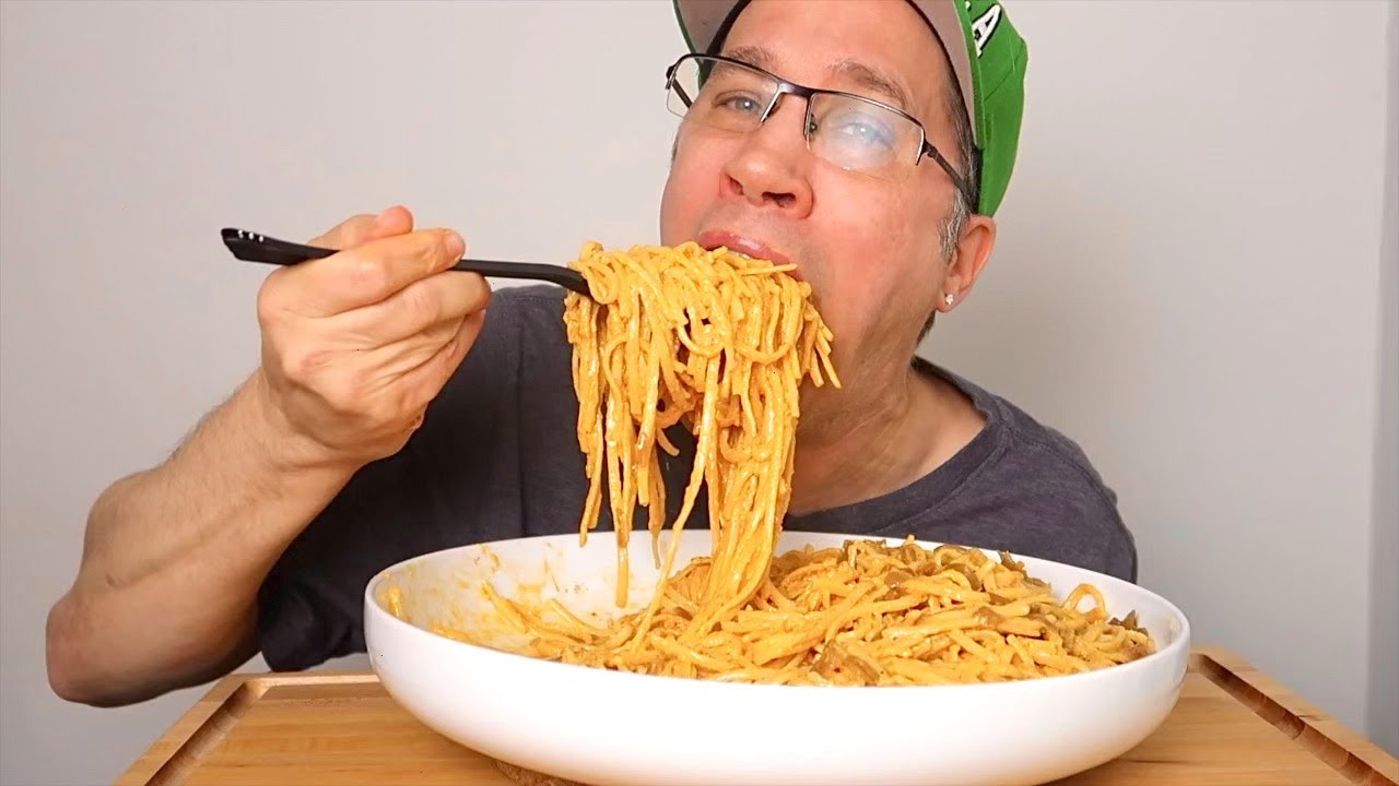 ASMR • ANIMAL STYLE  LINGUINE  PASTA • MUKBANG | SEANUSCA  FOOD