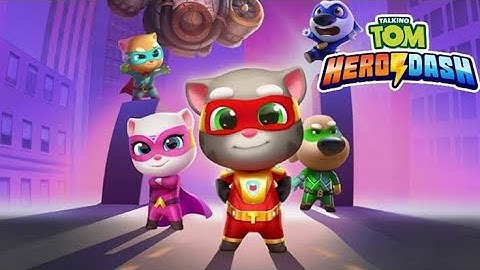 Talking Tom Hero Dash Walkthrough Gameplay Part 1 - Super Tom (iOS, Android)