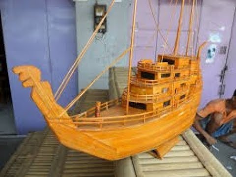 Cara Membuat Miniatur  Kapal  Layar Dari  Bambu  Sederhana 