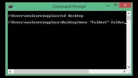 How to move files and folders using windows command prompt