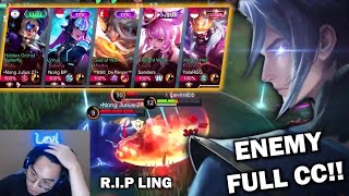 Ling Levimlbb vs Full CC Pas Lagi Livestream Auto Di Lock Musuh!? | Ling Fasthand Gameplay - MLBB