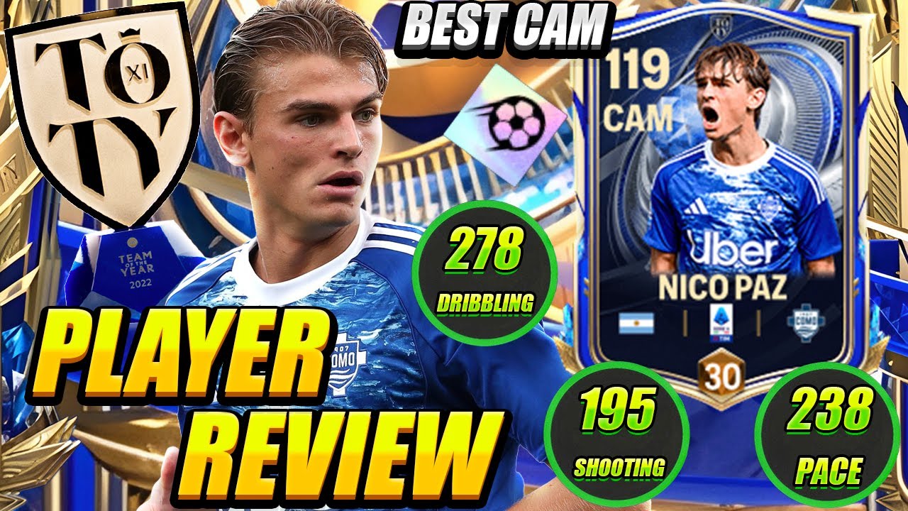 NICO PAZ IS META! ⚡🔥 114 Team Of The Year/TOTY Nico Paz Player Review! BEST CAM META! – FC Mobile 26