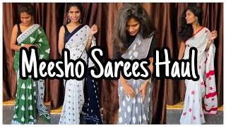 Meesho Sarees Haul | Affordable Cotton Sarees Haul | nayalooks | Navya Varma screenshot 3