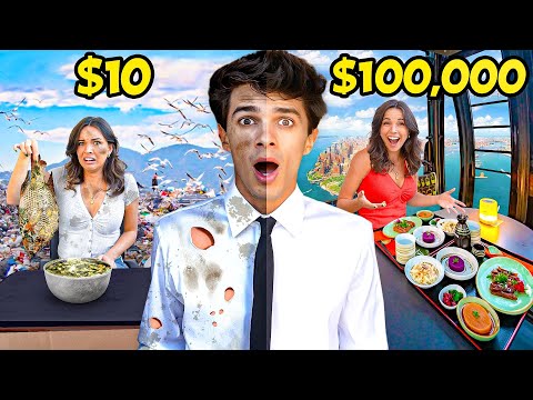 I SURVIVED $10 VS $100,000 DATE WITH CRUSH!!