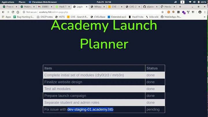 Academy - Hack The Box (Walkthrough)