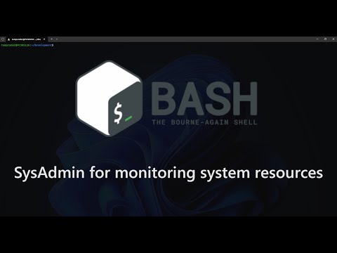 Sysadmin Bash shell scripting for monitoring system resources