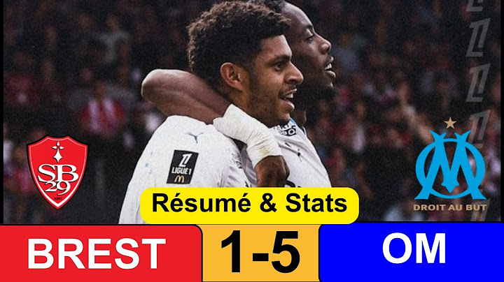 Résumé Brest 1-5 OM / Stats de BREST - Marseille - Ligue 1