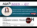 AQA GCSE (2023) Combined Science Physics - Paper 2: Q7 Higher Tier Past paper Question Forces Motion