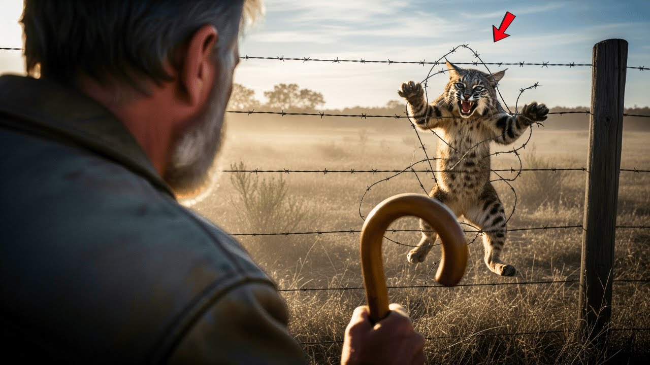 Man Rescues Bobcat Trapped in Barbed Wire—What She Did Next Shocked Everyone