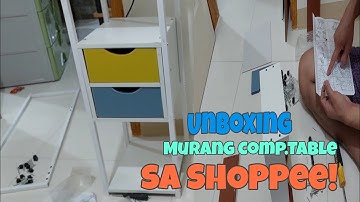 MURANG  STUDY TABLE  sa Shopee for only 1,339Pesos  UNBOXING & Assemble @LeonSilvaVlog
