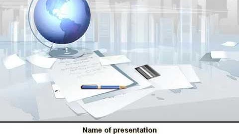 Globe PowerPoint Template by PoweredTemplate.com