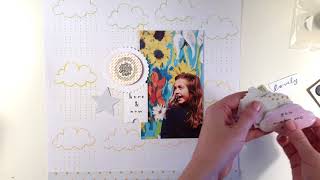 Catherine Davis shares her process using the Be Happy Scrapbook Kit