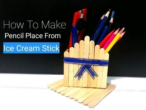 Ide Kreatif Cara Membuat Tempat  Pensil  Dari  Stik  Es  Krim  