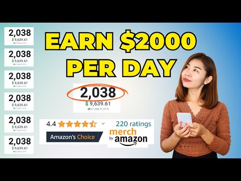 EARN $2,000 PER DAY WITH AMAZON MERCH *Beginner Guide* (Make Money Online 2024)